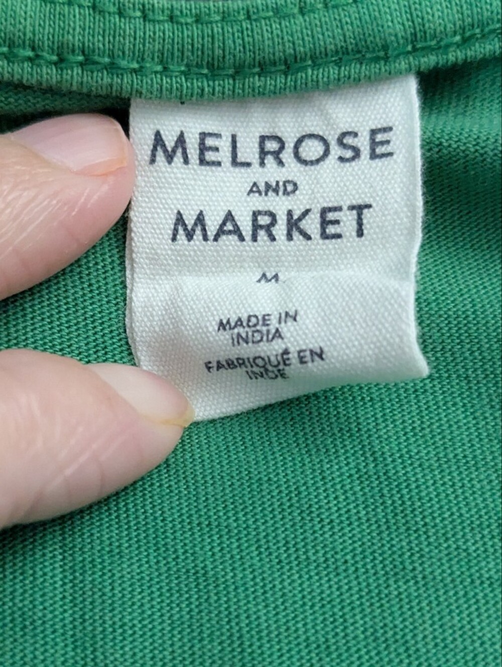 Melrose and Market Green V Neck Cross Front Midi 100% Cotton Dress Size M - Picture 2 of 5